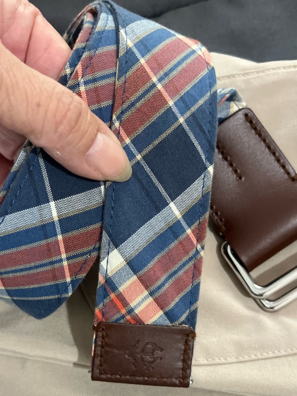 Brooks Brothers Madras With Leather Belt • Size M • NWOT
